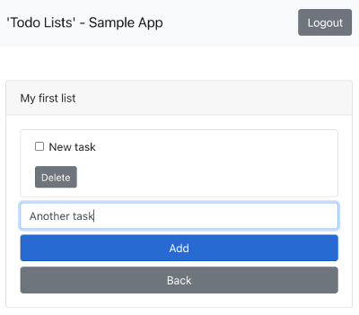 Sample app - add tasks