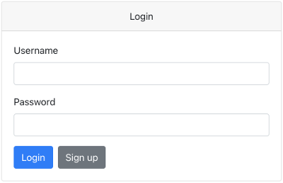 Sign up button