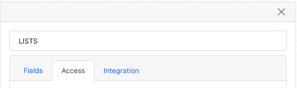 Lists model access